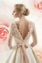 Abito da Sposa con Increspature A-Line Conservatore Romantico in Pizzo