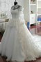 Abito da Sposa in Pizzo A-Line con Paillette con Fusciacca con Fiocco