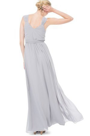 Abito da Damigella in Chiffon con Spacco Davanti Sensuale Senza Maniche