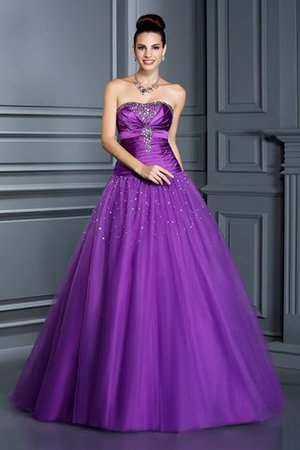 Abito Quinceanera Alta Vita Ball Gown A Terra in Taffeta Senza Maniche